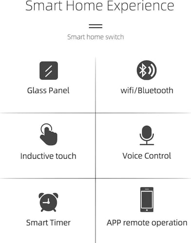 مفتاح إضاءة حائط ذكي بخاصية واي فاي (مفتاح 1، لون...