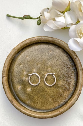 اقراط رفيعه - فضي