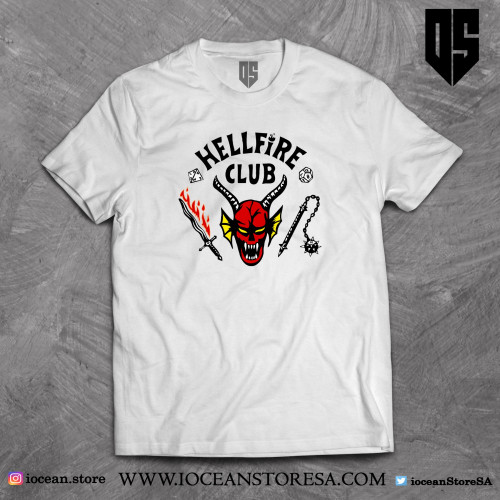 تيشيرت - stranger things - hellfire club