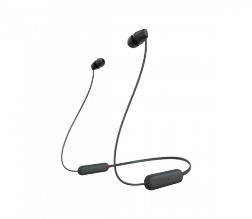 سوني سماعة داخل الأذن لاسلكية، أسود WI-C100/B