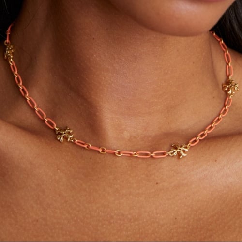 عقد توري بورش رقيق من سلسلة روكسان مرجاني