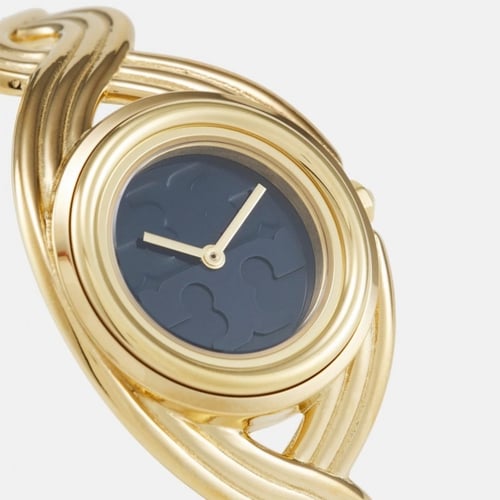 ساعة ميلر بسوار مجدول من توري بورش ذهبي