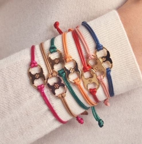 سوار توري بورش خيط اخضر / توري ذهبي