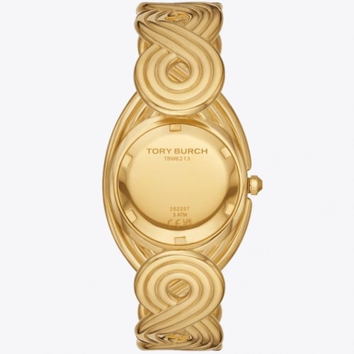 ساعة ميلر بسوار مجدول من توري بورش ذهبي