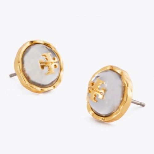 اقراط توري بورش دائرية من روكسان لون صافي