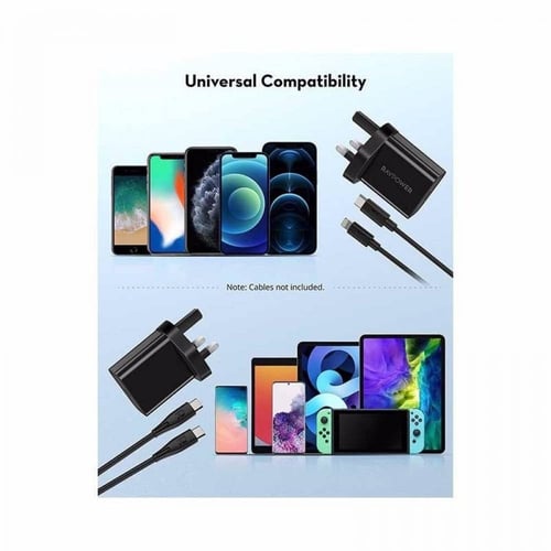 شاحن جداري راف باور بقوة 20 واط بتقنية بي دي – اسو...