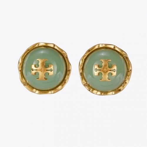 اقراط توري بورش دائرية من روكسان لون النعناع