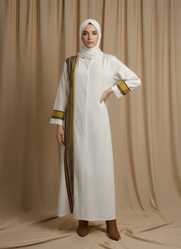 عباية "أصالة الجنوب" - أبيض