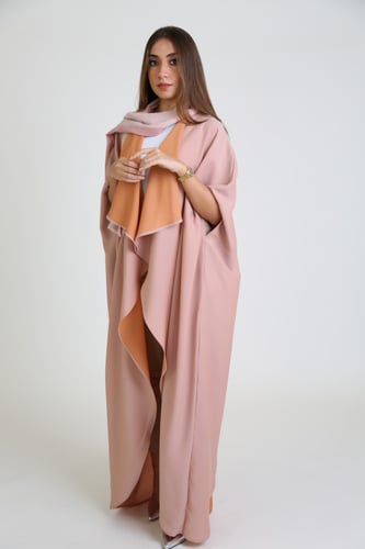 عباية كريب بوجهين بقصة مميزة بالظهر