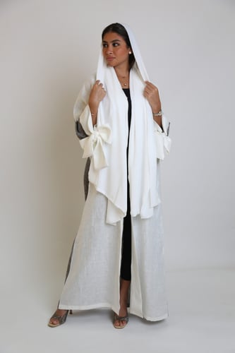 عباءة لف بربطة أكمام 2