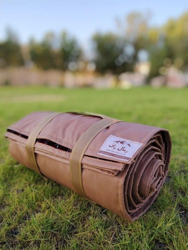 فرشه 3 في 2 قماش تركي جلد ضد الماء سهله للحمل والت...