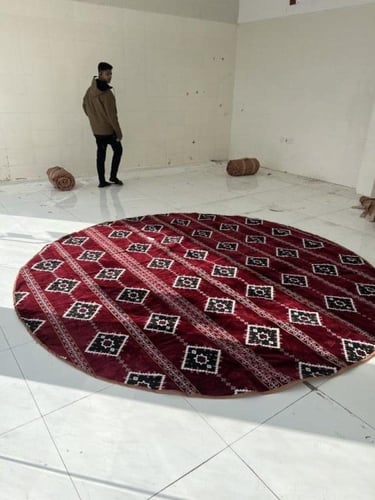 فرشه دائري 3 في 3 تايلندي جلد ضد الماء