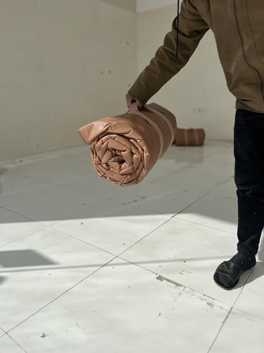 فرشه دائري 3 في 3 تايلندي جلد ضد الماء