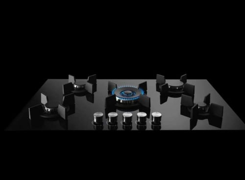 سطح سوبرغاز 90سم 5 عين غاز زجاجي سيراميك مفتاح إيط...