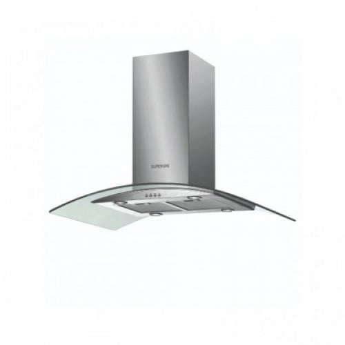 شفاط سوبر غاز 90سم زجاج مقوس (جزيرة )ايطالي قوة 10...