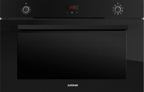 فرن كهرباء ، اسود ، سوبرغاز 90*60 سم، 9 وظائف ، شا...