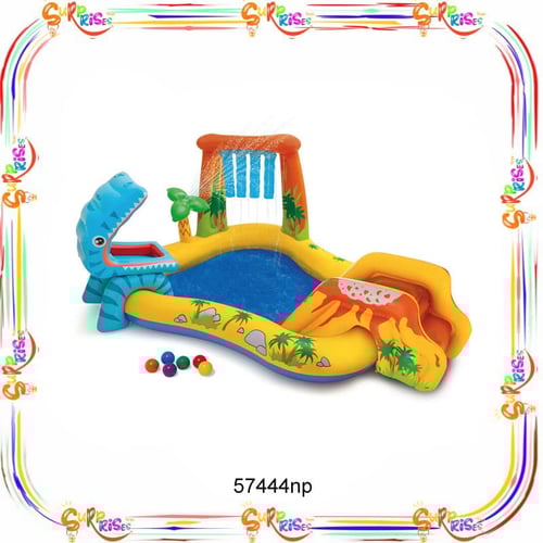 مسبح مع زحليقه Intex