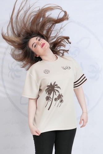 تيشرت التأسيس اوفر سايز بتفاصيل ع الكم