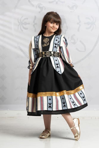 فستان يوم التأسيس بناتي بسدولون بيج