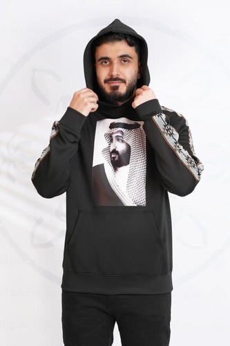 بلوفر التأسيس رجالي بطباعه صور ولي العهد وتدخيلات...