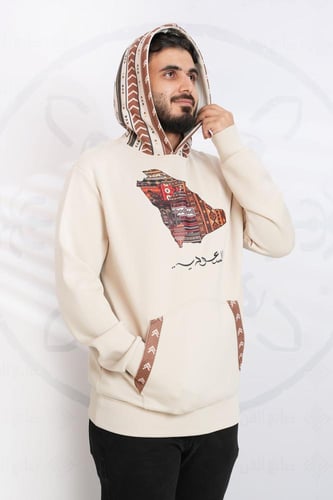 بلوفر التأسيس رجالي بتدخيلات السدو ورسم الخريطة