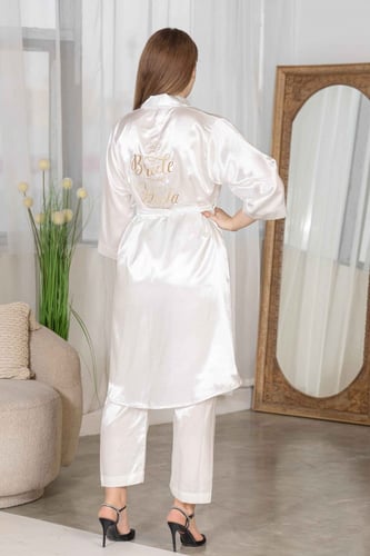 روب عرائس أبيض سادة