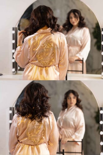 روب عرائس بيج فاتح سادة