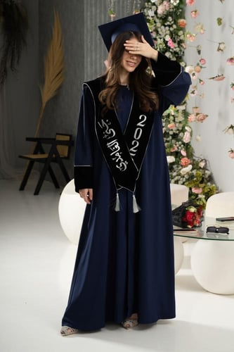 طقم عباية تخرج (كحليXأسود)