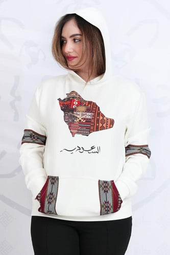 بلوفر التأسيس نسائي بتدخيلات السدو ورسم الخريطة