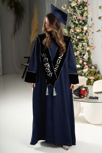 طقم عباية تخرج (كحليXأسود)