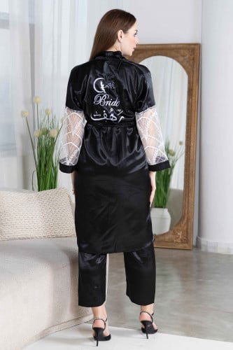 روب عرائس أسود كرستال