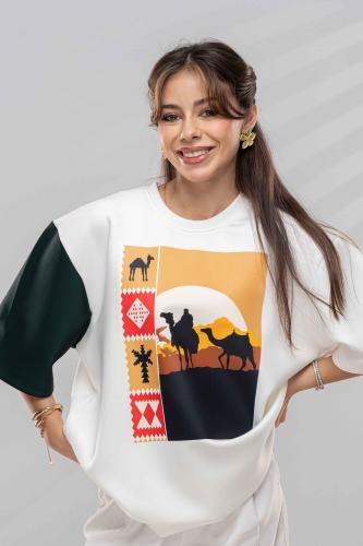 تيشرت اليوم الوطني نسائي KSA30