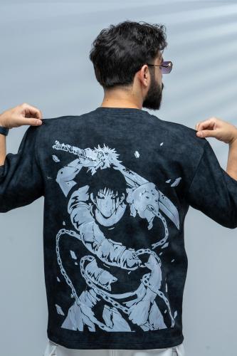 تيشرت أسود بتصميم شخصية توجي