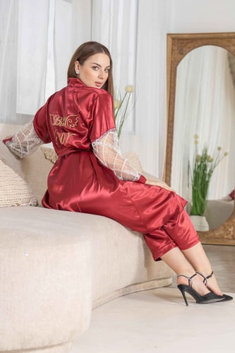 روب عرائس عنابي كرستال