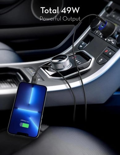 شاحن سيارة راف باور بايونير بقوة 49 واط بمنفذ تايب...