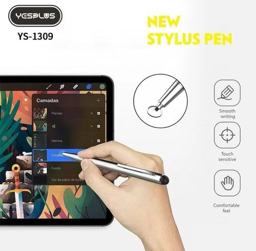 قلم YESPLUS YS-1309 - شاشة لمس عالمي مزدوج الرأس -...