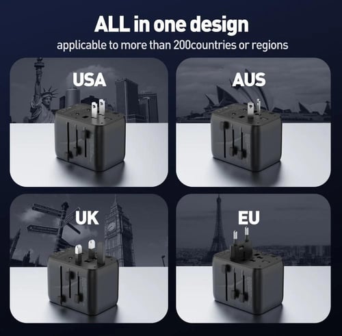 فيش سفر JODA متعدد المداخل 20 واط بمنفذين يو اس بي...