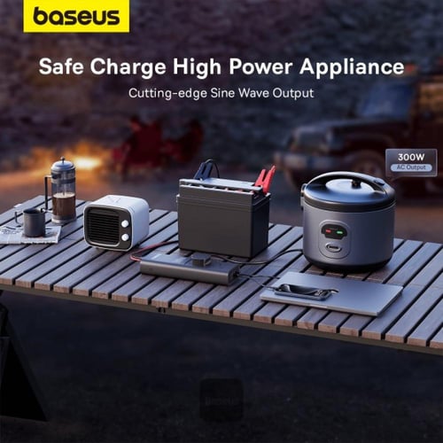 محول طاقة السيارة بيسوس 300 واط من Baseus - شاشة ذ...