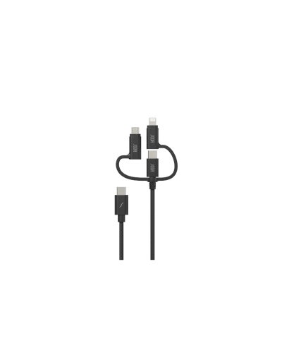 كابل JODA Omni 60W USB-C إلى USB-C ‏4 في 1 مضفر بالنايلون بطول 1 متر