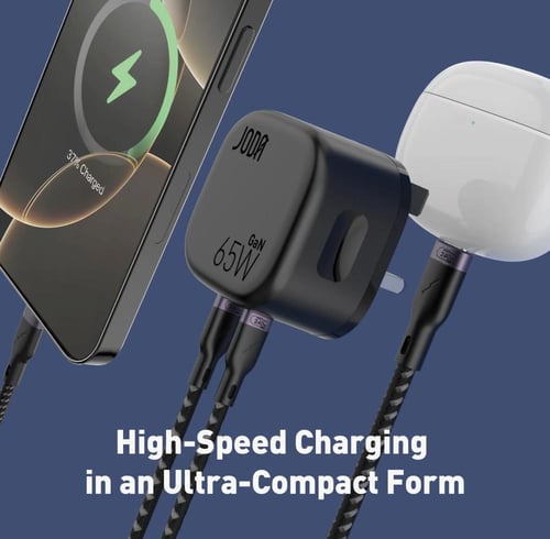 شاحن جداري JODA فولت بود بقوة 65 واط بمنفذين تايب...