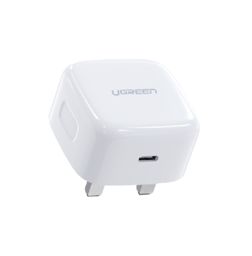شاحن جداري Ugreen بمنفذ USB-C، شاحن سريع 20 واط