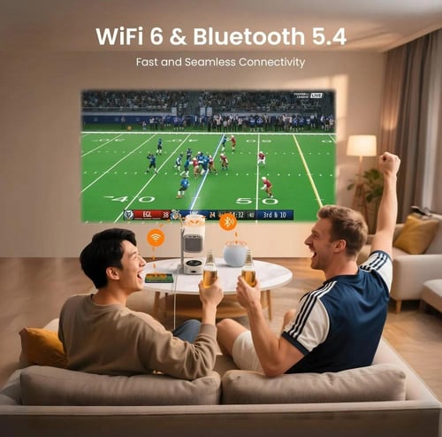 جهاز عرض محمول بروجكتر Yaber T1 Pro مع قاعدة مدمجة...