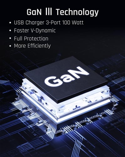 شاحن جداري VOLT ME REVO منفذين PD منفذ USB 100 وات