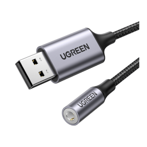 محول صوت UGREEN 30757 من USB 2.0 إلى 3.5 ملم، مصنو...