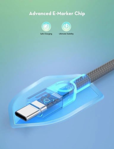 كيبل راف باور تايب سي - تايب سي مغناطيسي نايلون بق...