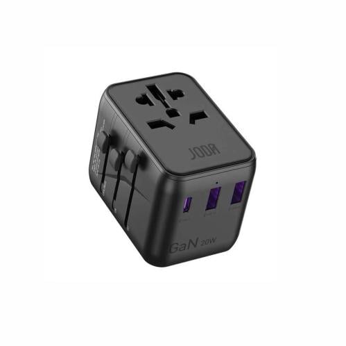 فيش سفر JODA متعدد المداخل 20 واط بمنفذين يو اس بي...