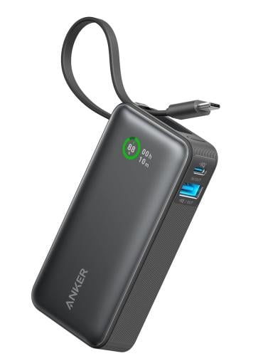 بطارية متنقله أنكر نانو (30 واط، كابل USB-C مدمج)