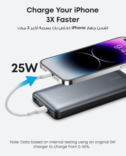 بطارية متنقله راف باور بسعة 14000 مللي امبير بقوة...