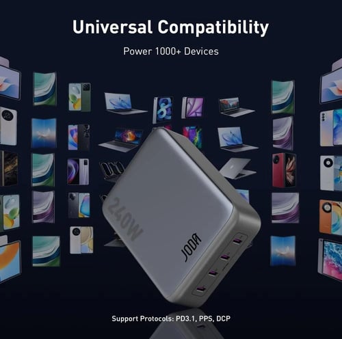 منصة شحن JODA PEAK بقوة 240 واط 4 منافذ تايب سي