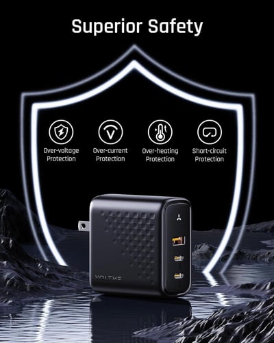 شاحن جداري VOLT ME REVO منفذين PD منفذ USB 100 وات